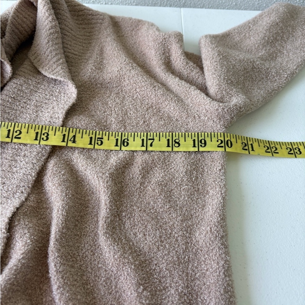 Barefoot Dreams CozyChic Taupe Circle Cardigan Size S Loungewear Soft‎ Grandma - Picture 11 of 11